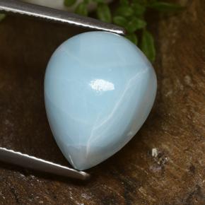 9,17 ctw natürlicher grün-blau Larimar, Birnenform, Lichtundurchlässig