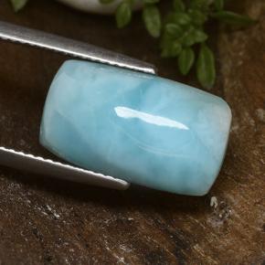 8,00 ctw natürlicher blauer Larimar, Kissenschliff, Lichtundurchlässig