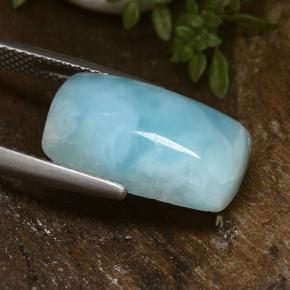 8,00 ctw natürlicher blauer Larimar, Kissenschliff, Lichtundurchlässig