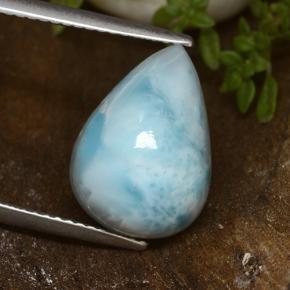 9,17 ctw natürlicher grün-blau Larimar, Birnenform, Lichtundurchlässig