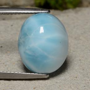 8,81 ctw natürlicher blauer Larimar, Oval Schliff, Lichtundurchlässig