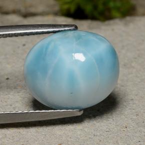 8,81 ctw natürlicher blauer Larimar, Oval Schliff, Lichtundurchlässig
