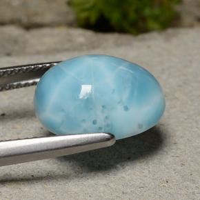 8,81 ctw natürlicher blauer Larimar, Oval Schliff, Lichtundurchlässig