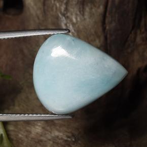 19,34 ctw natürlicher blauer Larimar, Birnenform, Lichtundurchlässig