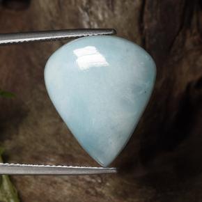 19,34 ctw natürlicher blauer Larimar, Birnenform, Lichtundurchlässig