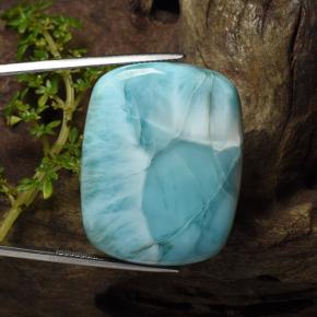 60,78 ctw natürlicher blauer Larimar, Kissenschliff, Lichtundurchlässig