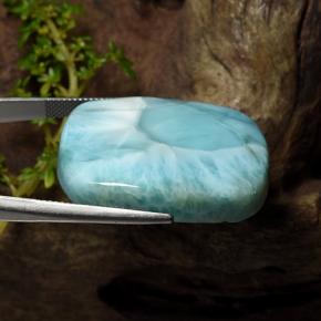 60,78 ctw natürlicher blauer Larimar, Kissenschliff, Lichtundurchlässig