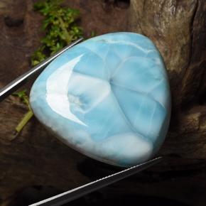 9,17 ctw natürlicher Hellgrünliches Blau Larimar, Trillion, Lichtundurchlässig
