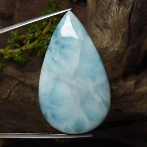 9,17 ctw natürlicher Helles Himmelblau Larimar, Birnenform, Lichtundurchlässig