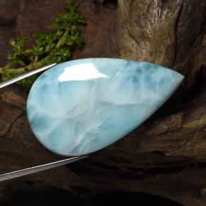 9,17 ctw natürlicher Helles Himmelblau Larimar, Birnenform, Lichtundurchlässig