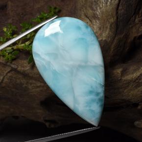 9,17 ctw natürlicher Helles Himmelblau Larimar, Birnenform, Lichtundurchlässig