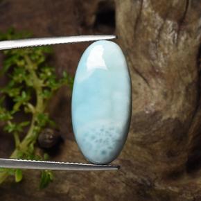 15,43 ctw natürlicher blauer Larimar, Oval Schliff, Lichtundurchlässig