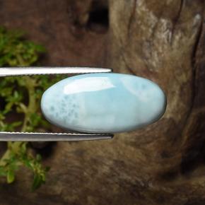 15,43 ctw natürlicher blauer Larimar, Oval Schliff, Lichtundurchlässig