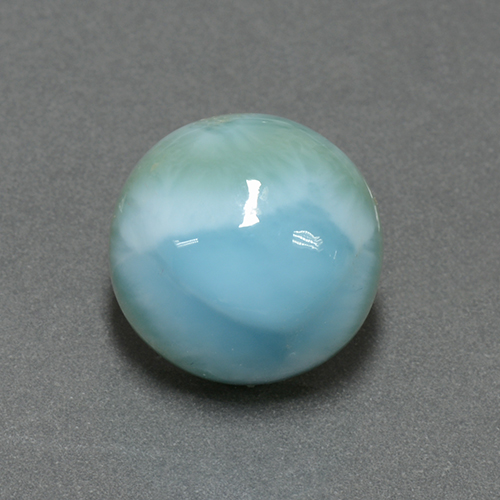 6,90 ctw natürlicher blauer Larimar, Rundschliff, Lichtundurchlässig