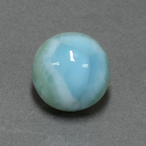 6,90 ctw natürlicher blauer Larimar, Rundschliff, Lichtundurchlässig