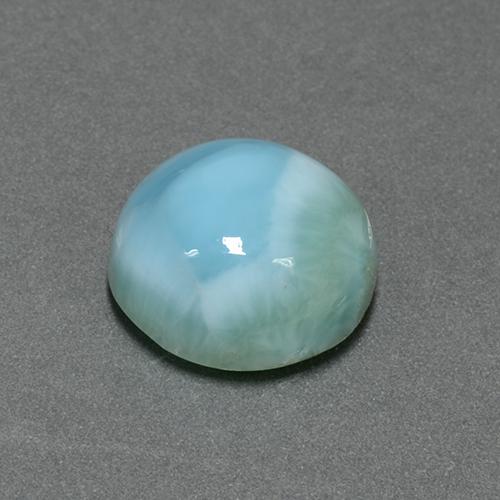 6,90 ctw natürlicher blauer Larimar, Rundschliff, Lichtundurchlässig