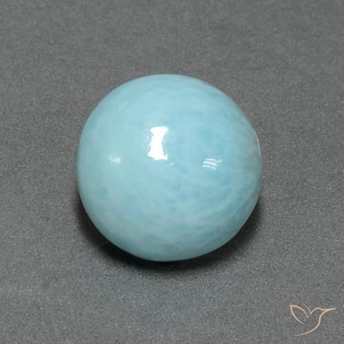 9,17 ctw natürlicher Hellgrünliches Blau Larimar, Runden, Lichtundurchlässig