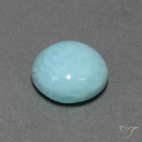 9,17 ctw natürlicher Hellgrünliches Blau Larimar, Runden, Lichtundurchlässig