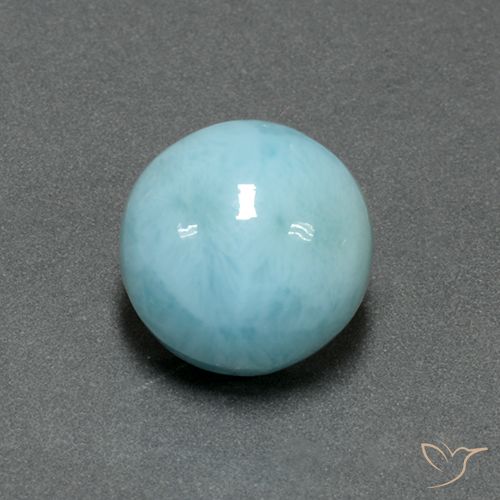 6.79ct Natürlicher hellblau Larimar, Runden, Lichtundurchlässig