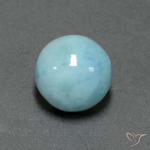 9,17 ctw natürlicher hellblau Larimar, Runden, Lichtundurchlässig