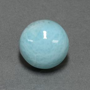 6,99 ctw natürlicher blauer Larimar, Rundschliff, Lichtundurchlässig