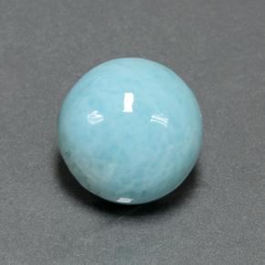 6,99 ctw natürlicher blauer Larimar, Rundschliff, Lichtundurchlässig