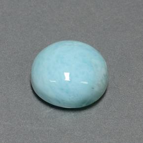 6,99 ctw natürlicher blauer Larimar, Rundschliff, Lichtundurchlässig