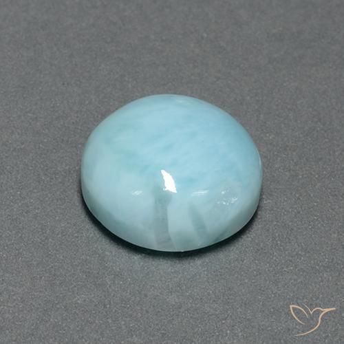 9,17 ctw natürlicher hellblau Larimar, Runden, Lichtundurchlässig