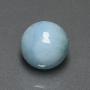 4,74 ctw natürlicher blauer Larimar, Rundschliff, Lichtundurchlässig