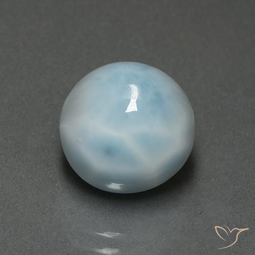 5.43ct Natürlicher hellblau Larimar, Runden, Lichtundurchlässig