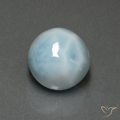 9,17 ctw natürlicher hellblau Larimar, Runden, Lichtundurchlässig