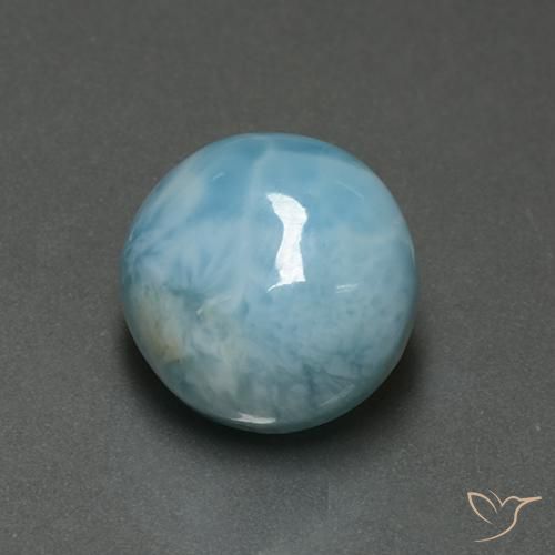 9,17 ctw natürlicher hellblau Larimar, Runden, Lichtundurchlässig