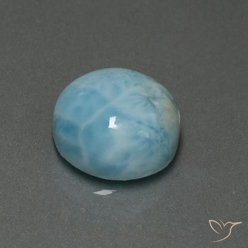 9,17 ctw natürlicher hellblau Larimar, Runden, Lichtundurchlässig