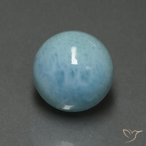 9,17 ctw natürlicher hellblau Larimar, Runden, Lichtundurchlässig