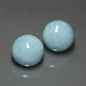 12.17 ct natürliche Hellgrünliches Blau Larimar-Edelsteine, Rund Schliff, Lichtundurchlässig