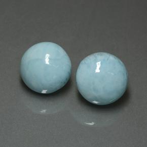 12.17 ct natürliche Hellgrünliches Blau Larimar-Edelsteine, Rund Schliff, Lichtundurchlässig