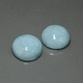 12.17 ct natürliche Hellgrünliches Blau Larimar-Edelsteine, Rund Schliff, Lichtundurchlässig
