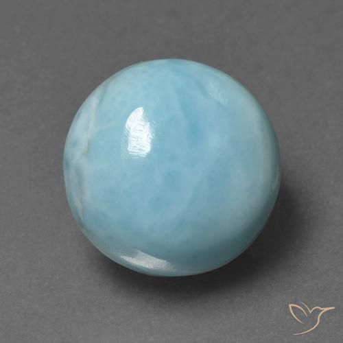 6.89ct Natürlicher Himmerlblau Larimar, Runden, Lichtundurchlässig
