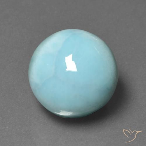 9,17 ctw natürlicher hellblau Larimar, Runden, Lichtundurchlässig