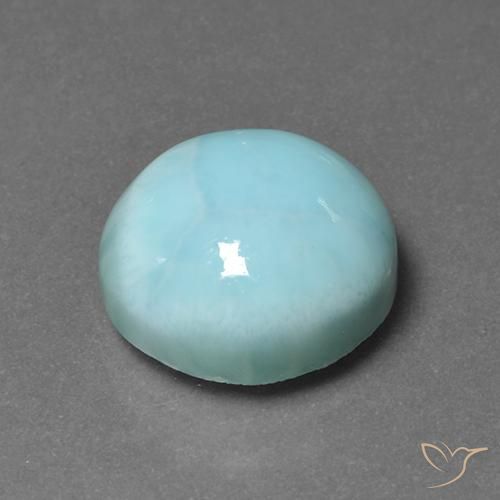 9,17 ctw natürlicher hellblau Larimar, Runden, Lichtundurchlässig