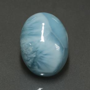 8,88 ctw natürlicher blauer Larimar, Oval Schliff, Lichtundurchlässig