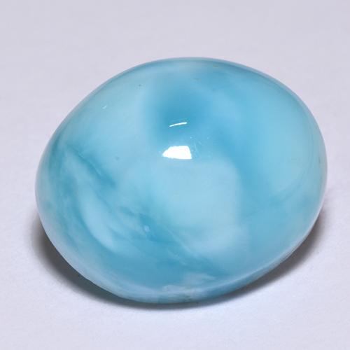9,17 ctw natürlicher Blau Larimar, Oval Schliff, Lichtundurchlässig