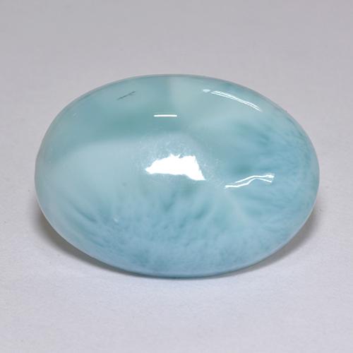 9,39 ctw natürlicher blauer Larimar, Oval Schliff, Lichtundurchlässig