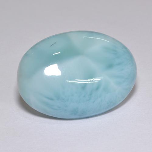 9,39 ctw natürlicher blauer Larimar, Oval Schliff, Lichtundurchlässig
