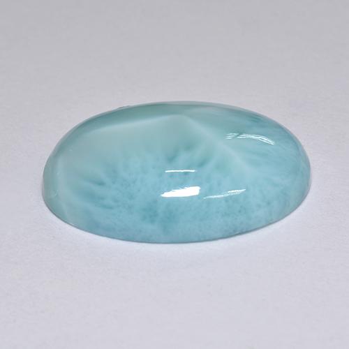 9,39 ctw natürlicher blauer Larimar, Oval Schliff, Lichtundurchlässig