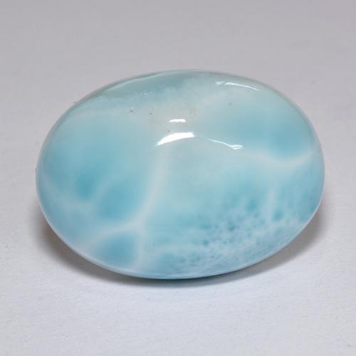 12,89 ctw natürlicher blauer Larimar, Oval Schliff, Lichtundurchlässig