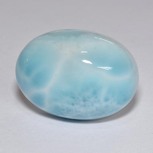 12,89 ctw natürlicher blauer Larimar, Oval Schliff, Lichtundurchlässig