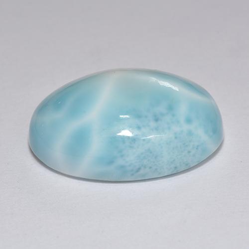 12,89 ctw natürlicher blauer Larimar, Oval Schliff, Lichtundurchlässig