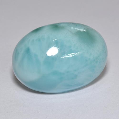 12,10 ctw natürlicher blauer Larimar, Oval Schliff, Lichtundurchlässig