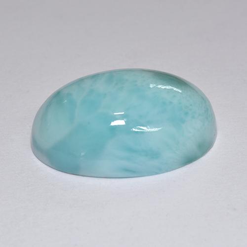 12,10 ctw natürlicher blauer Larimar, Oval Schliff, Lichtundurchlässig